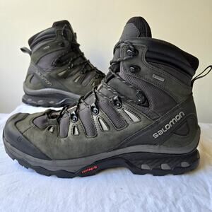 Salomon Quest 4D 3 GTX Men's Nubuck Leather Hiking Boots Black Size 12